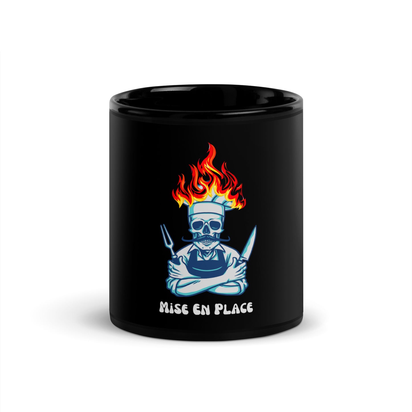 Glossy Black "Mise En Place" Mug