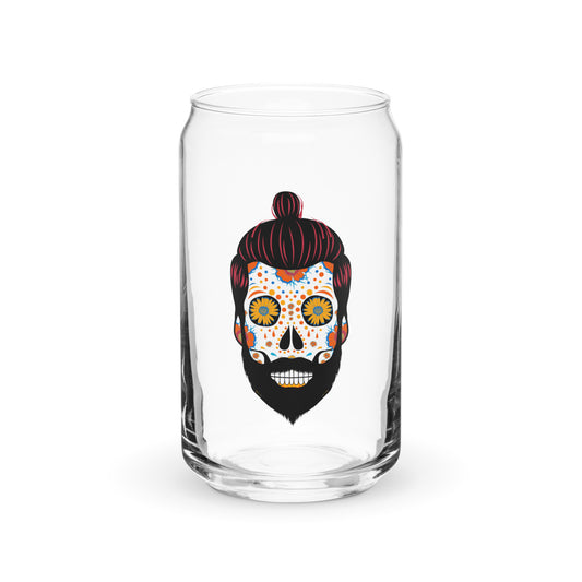 AtSymbolStore Hipster Guy Skull Can-Glass