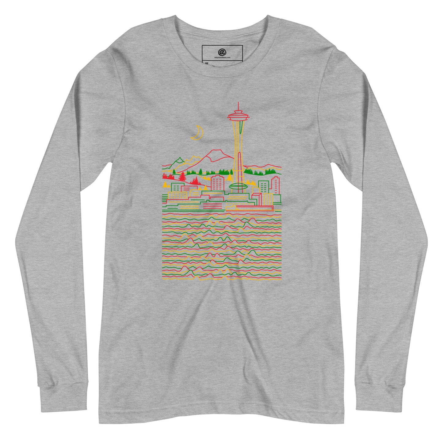 AtSymbolStore Reggae Seattle Line Design Long Sleeve T-Shirt (unisex)