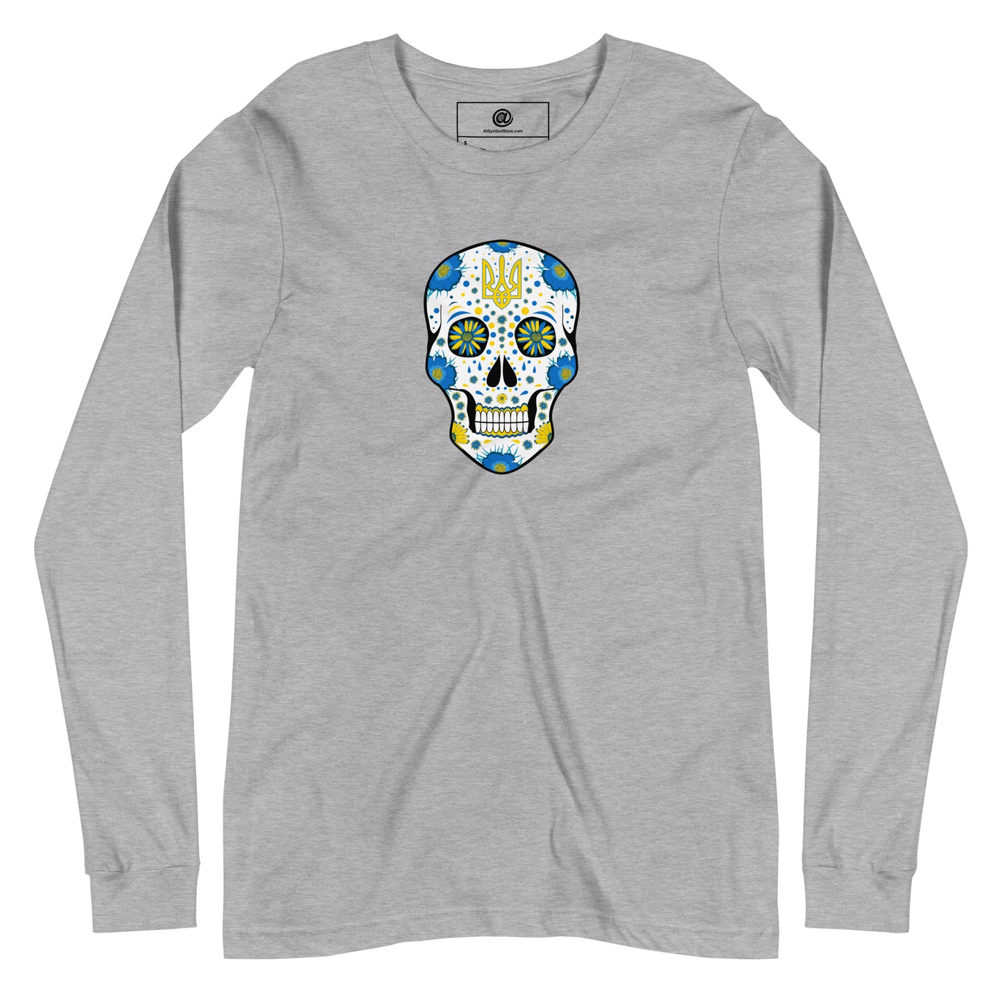 AtSymbolStore Ukraine Skull Long Sleeve T-Shirt (unisex)