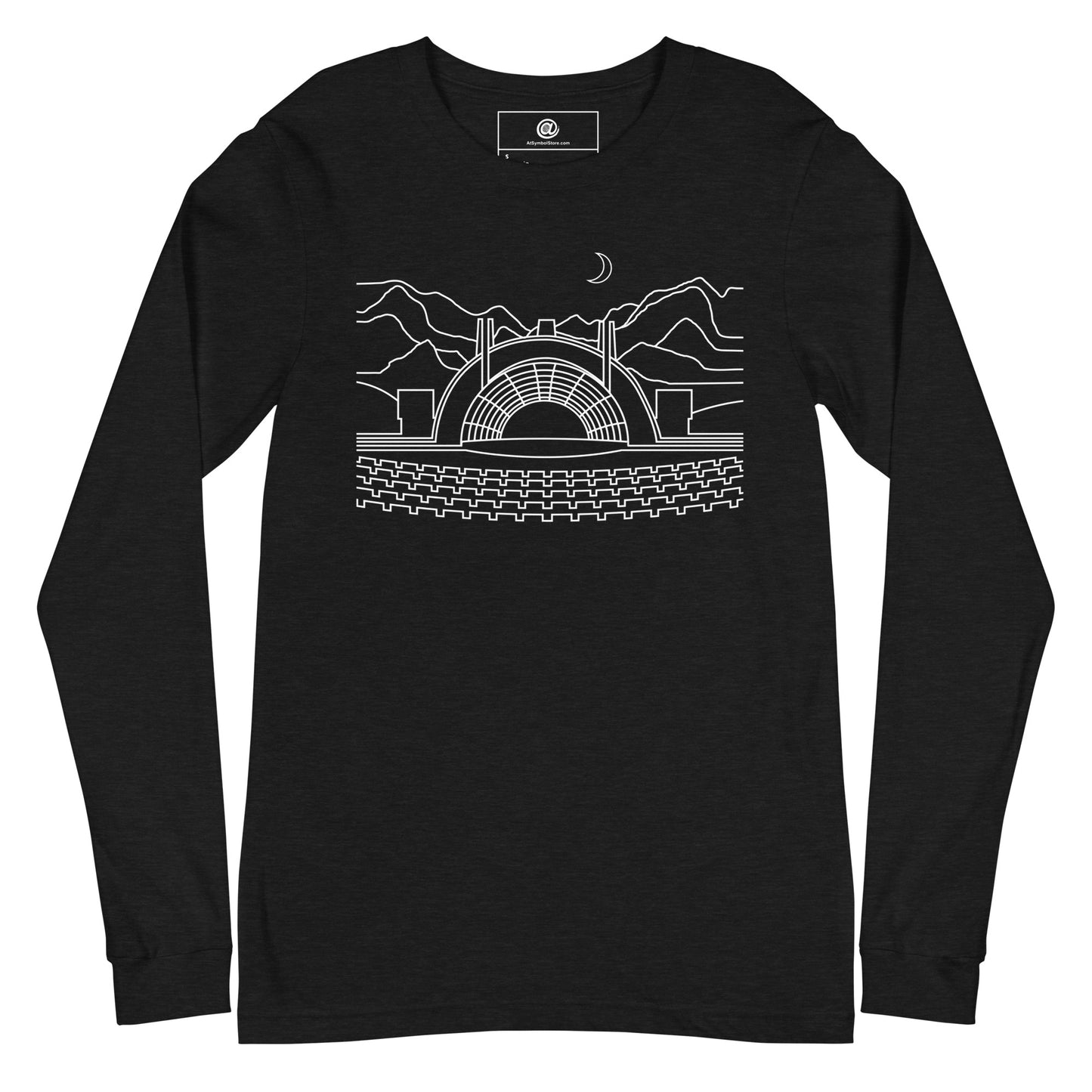 AtSymbolStore H-Bowl Long Sleeve T-Shirt -- White Print (unisex)