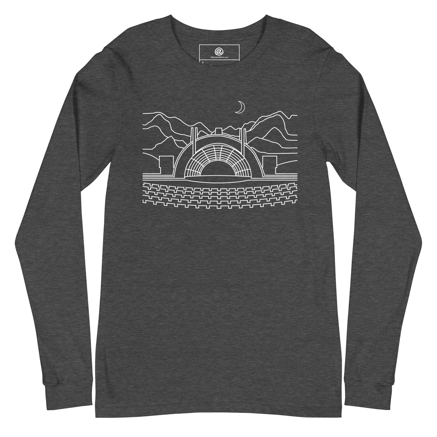 AtSymbolStore H-Bowl Long Sleeve T-Shirt -- White Print (unisex)