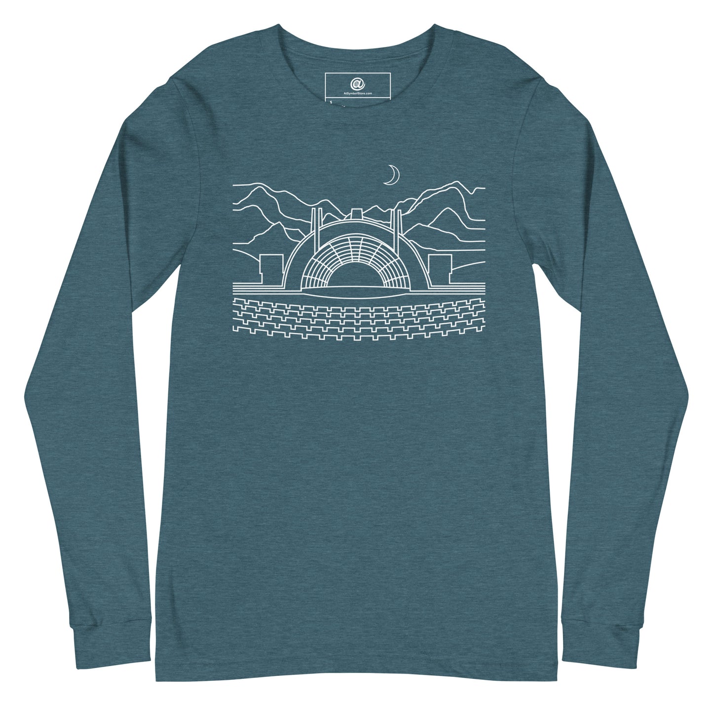 AtSymbolStore H-Bowl Long Sleeve T-Shirt -- White Print (unisex)