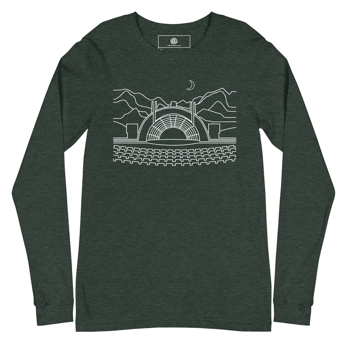 AtSymbolStore H-Bowl Long Sleeve T-Shirt -- White Print (unisex)