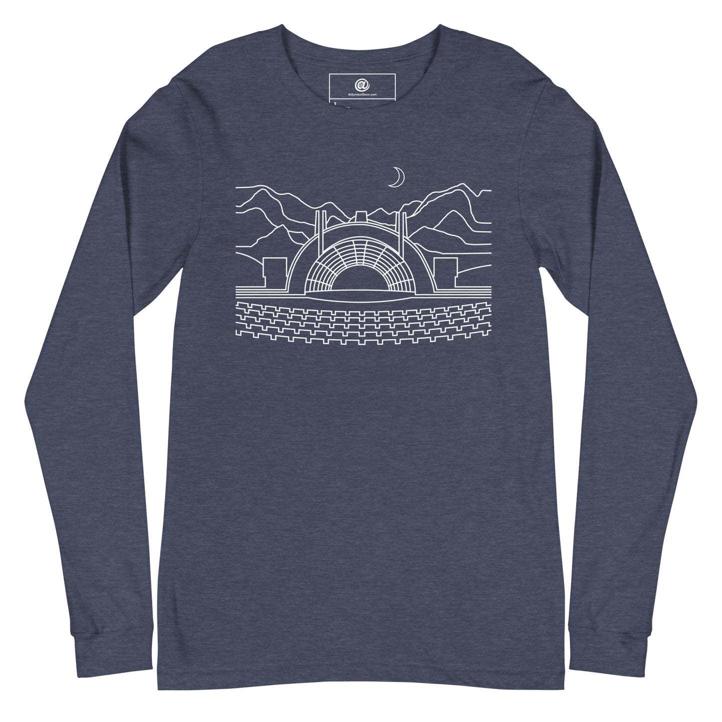 AtSymbolStore H-Bowl Long Sleeve T-Shirt -- White Print (unisex)