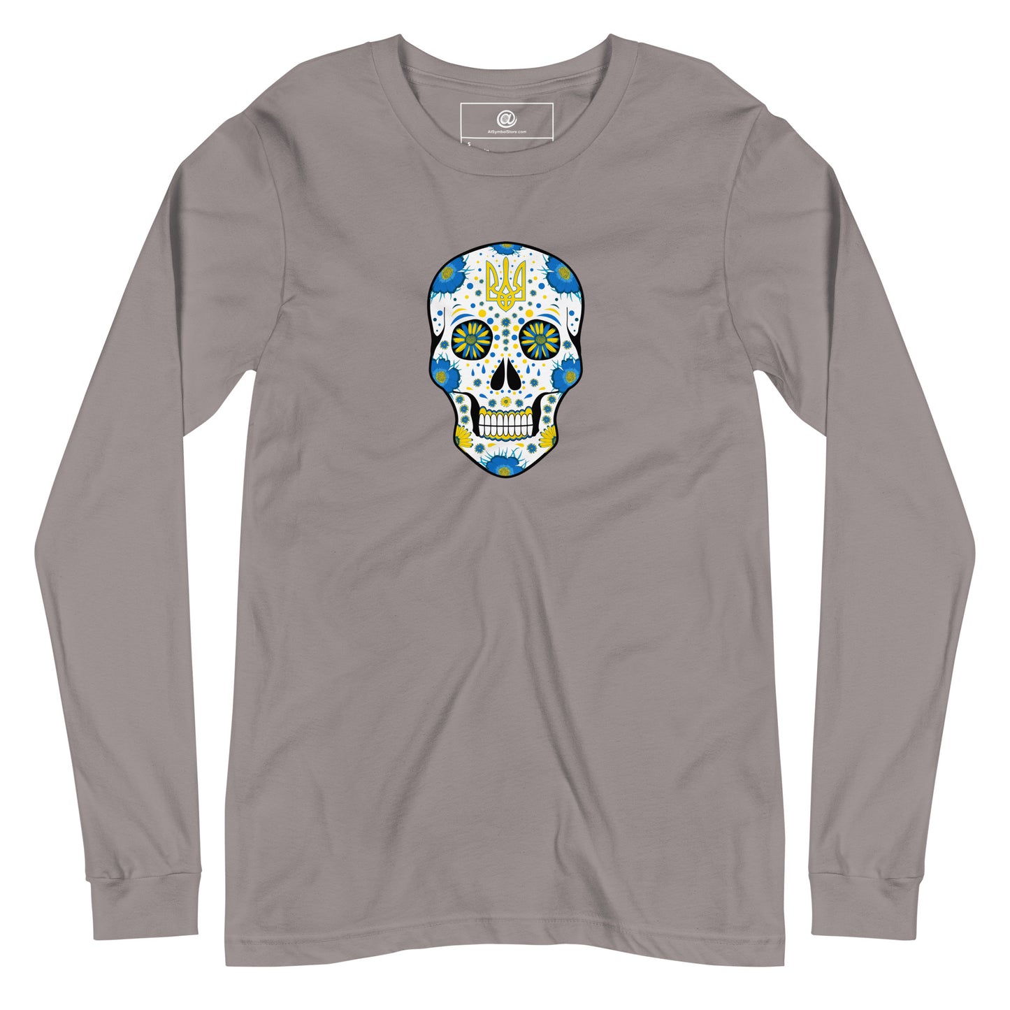 AtSymbolStore Ukraine Skull Long Sleeve T-Shirt (unisex)