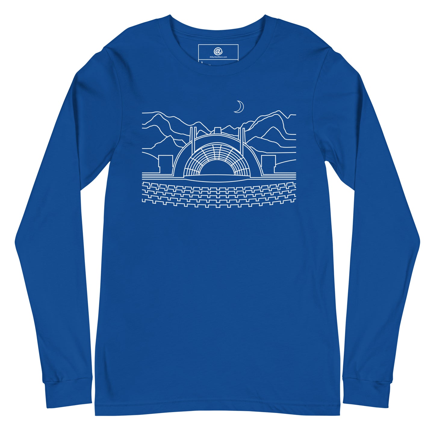 AtSymbolStore H-Bowl Long Sleeve T-Shirt -- White Print (unisex)