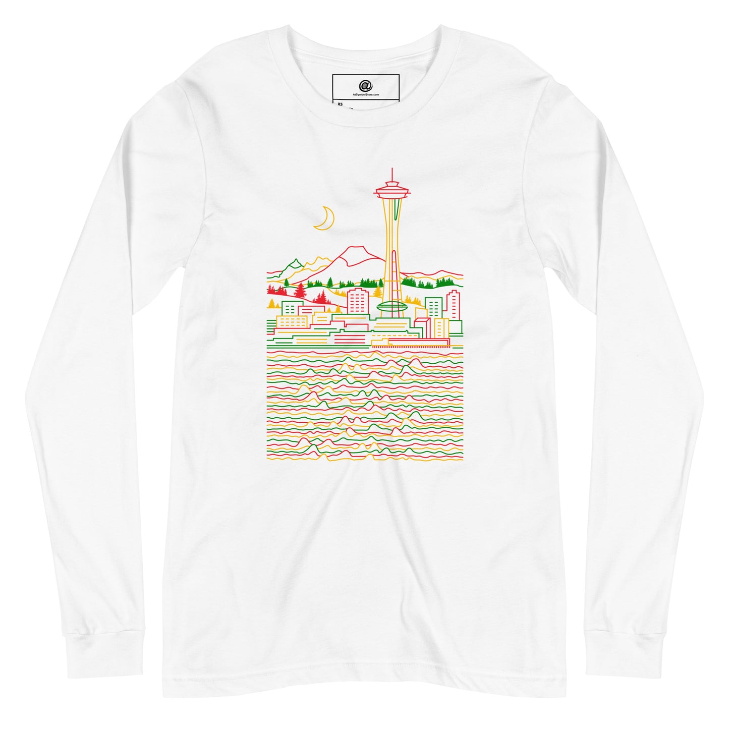 AtSymbolStore Reggae Seattle Line Design Long Sleeve T-Shirt (unisex)