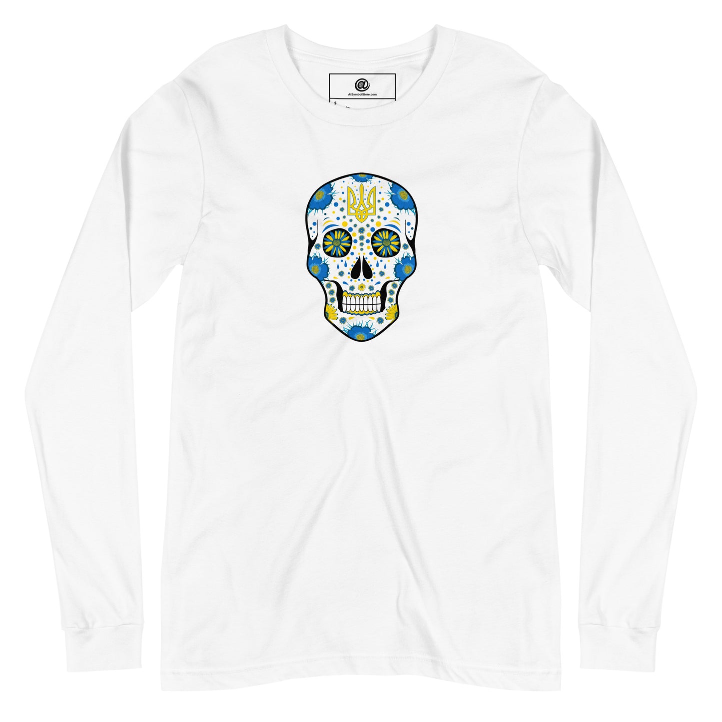 AtSymbolStore Ukraine Skull Long Sleeve T-Shirt (unisex)