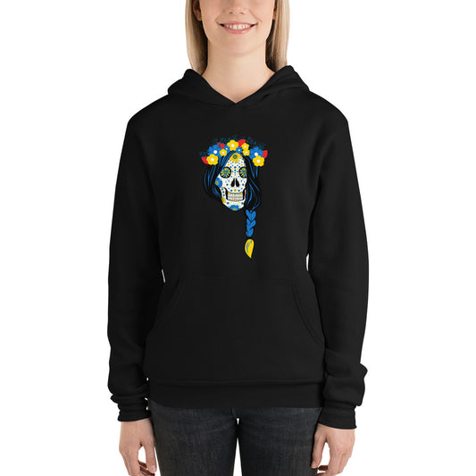 AtSymbolStore Lady-Ukraine Flower Skull Sweatshirt (unisex)