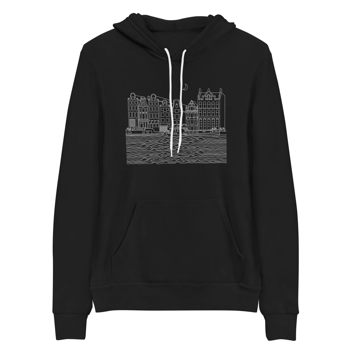 AtSymbolStore Amsterdam White Line Design Hoodie (unisex)