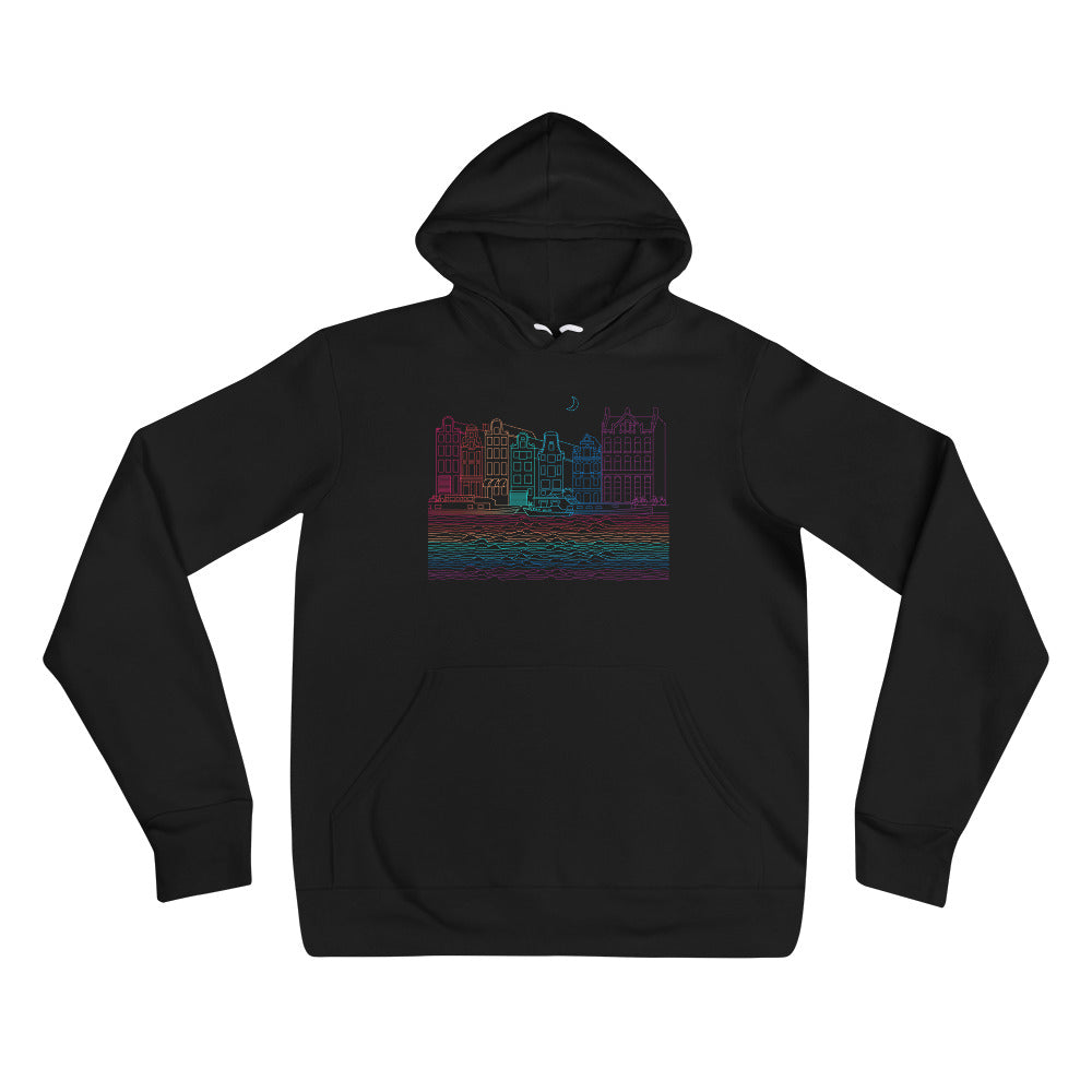 AtSymbolStore Amsterdam Color-Bomb Line Design Hoodie (unisex)