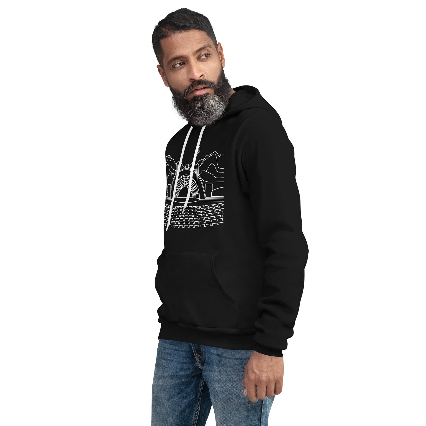 AtSymbolStore H-Bowl White Print Hoodie (unisex)