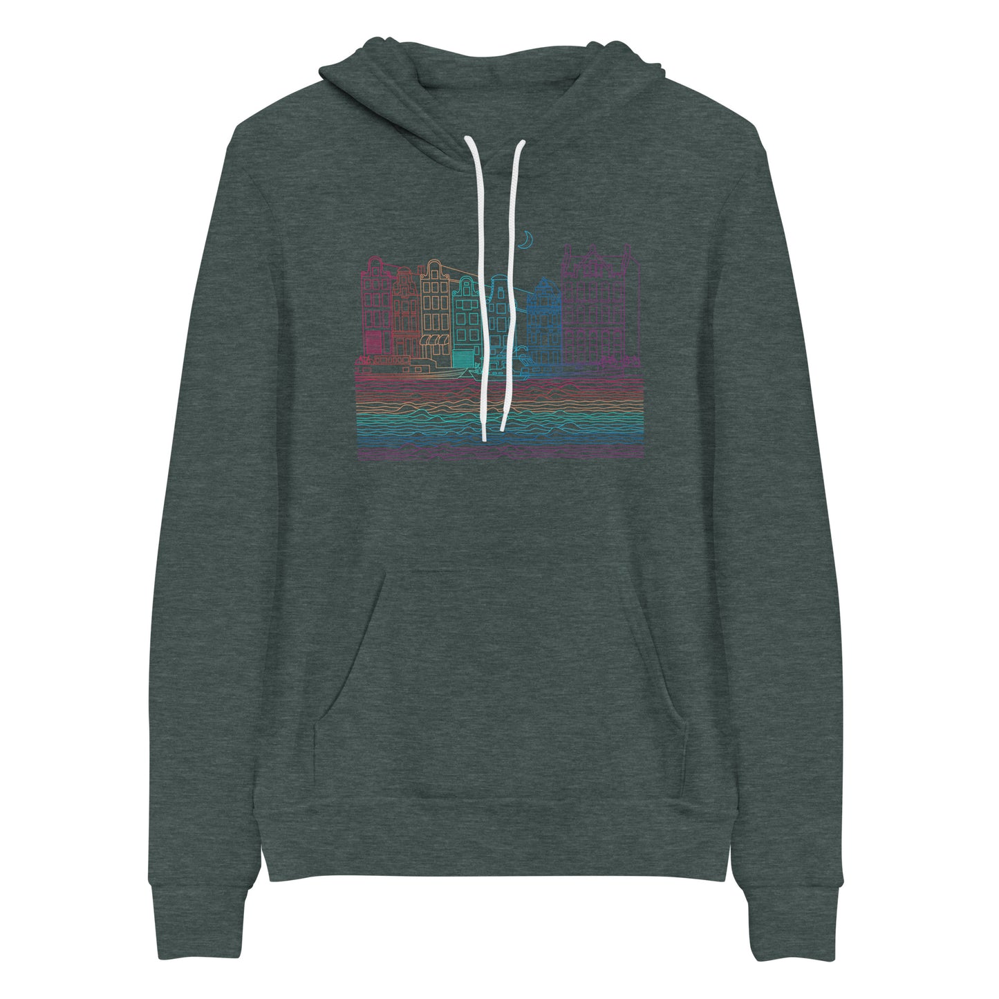 AtSymbolStore Amsterdam Color-Bomb Line Design Hoodie (unisex)