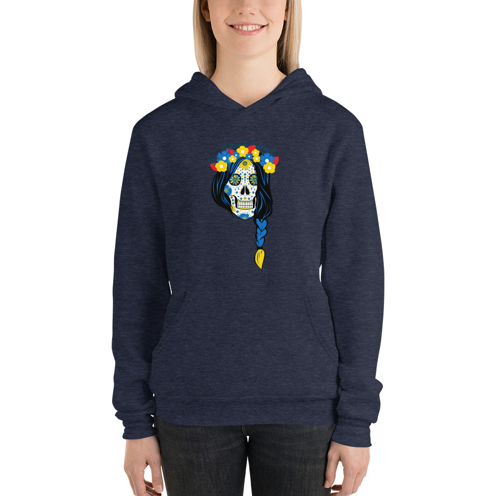 AtSymbolStore Lady-Ukraine Flower Skull Sweatshirt (unisex)