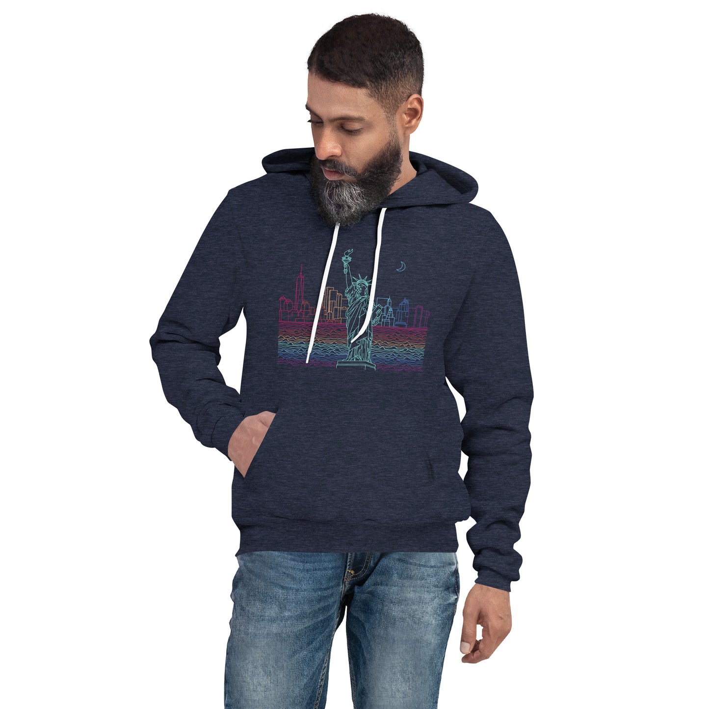 AtSymbolStore NYNY Color-Bomb Line Design Hoodie Sweatshirt (unisex)