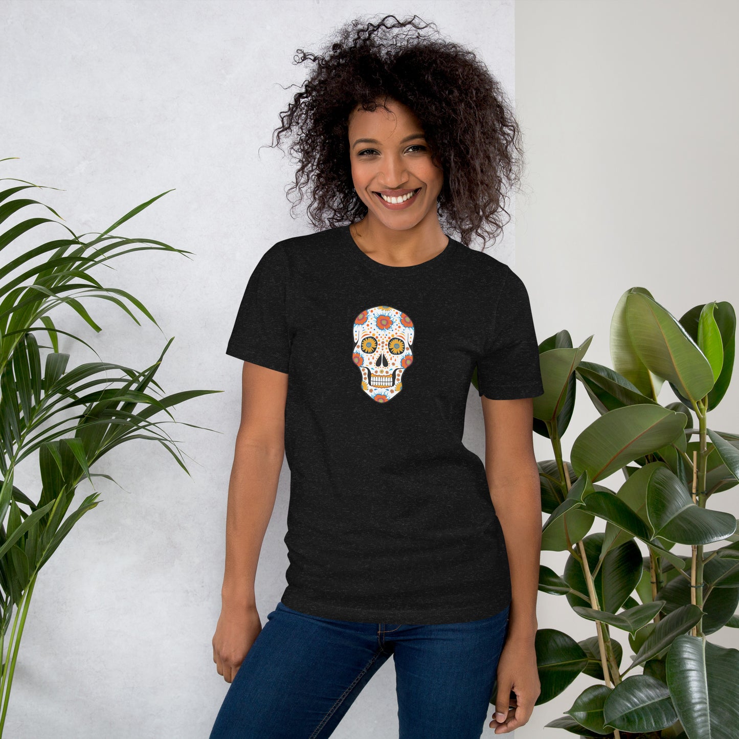 AtSymbolStore Autumn-Print Skull T-Shirt (unisex)