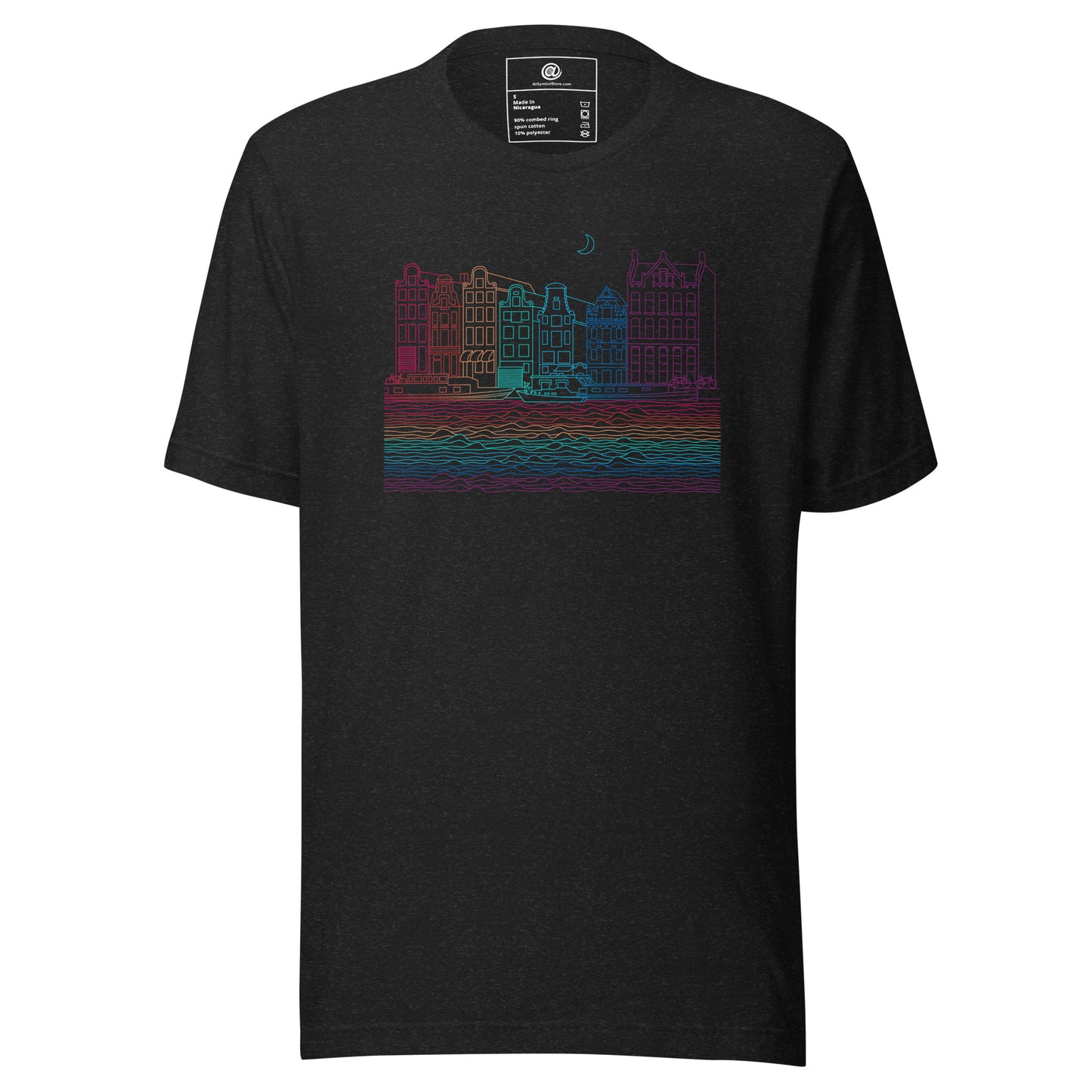 AtSymbolStore Amsterdam Color-Bomb Line Design Short-Sleeve T-Shirt (unisex)