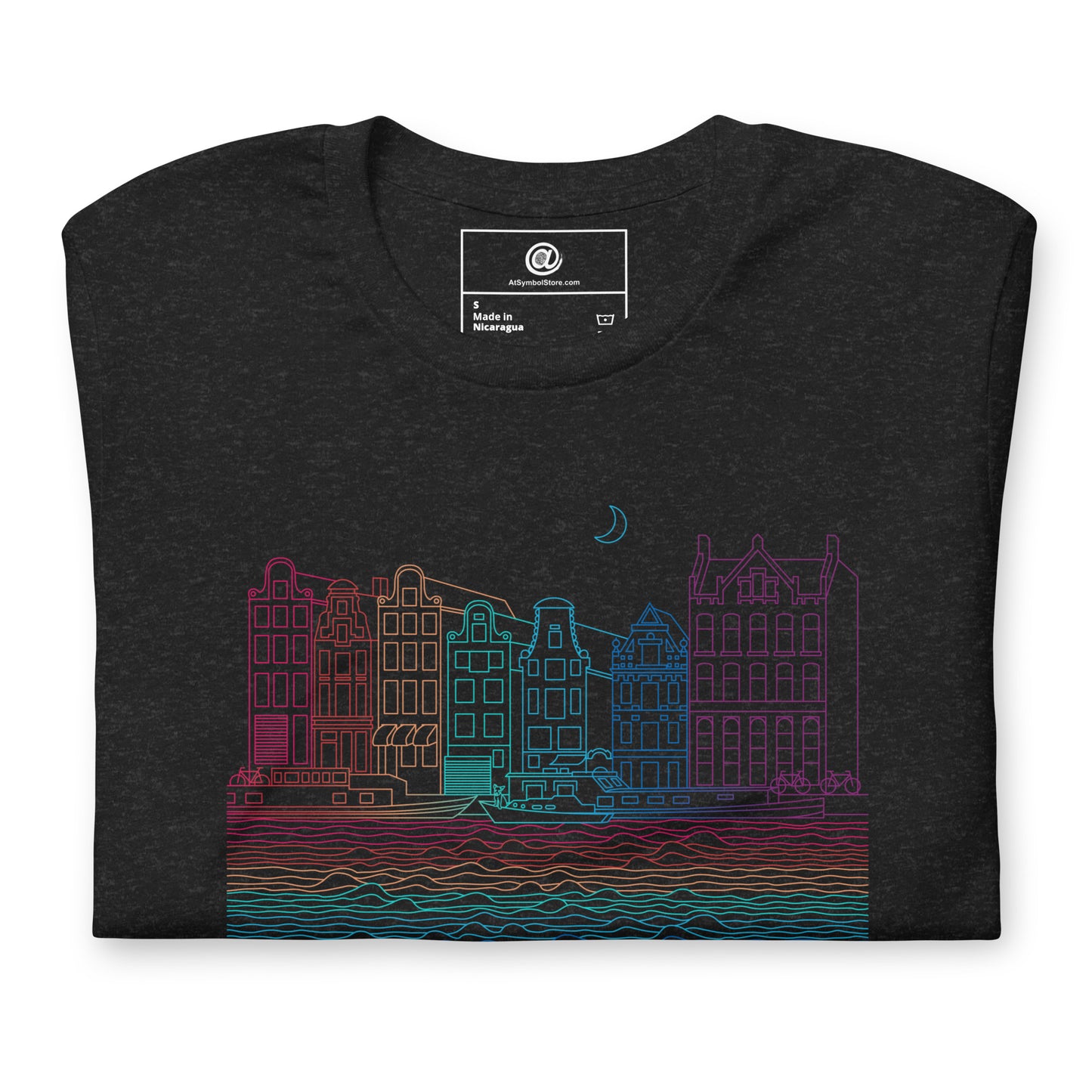 AtSymbolStore Amsterdam Color-Bomb Line Design Short-Sleeve T-Shirt (unisex)