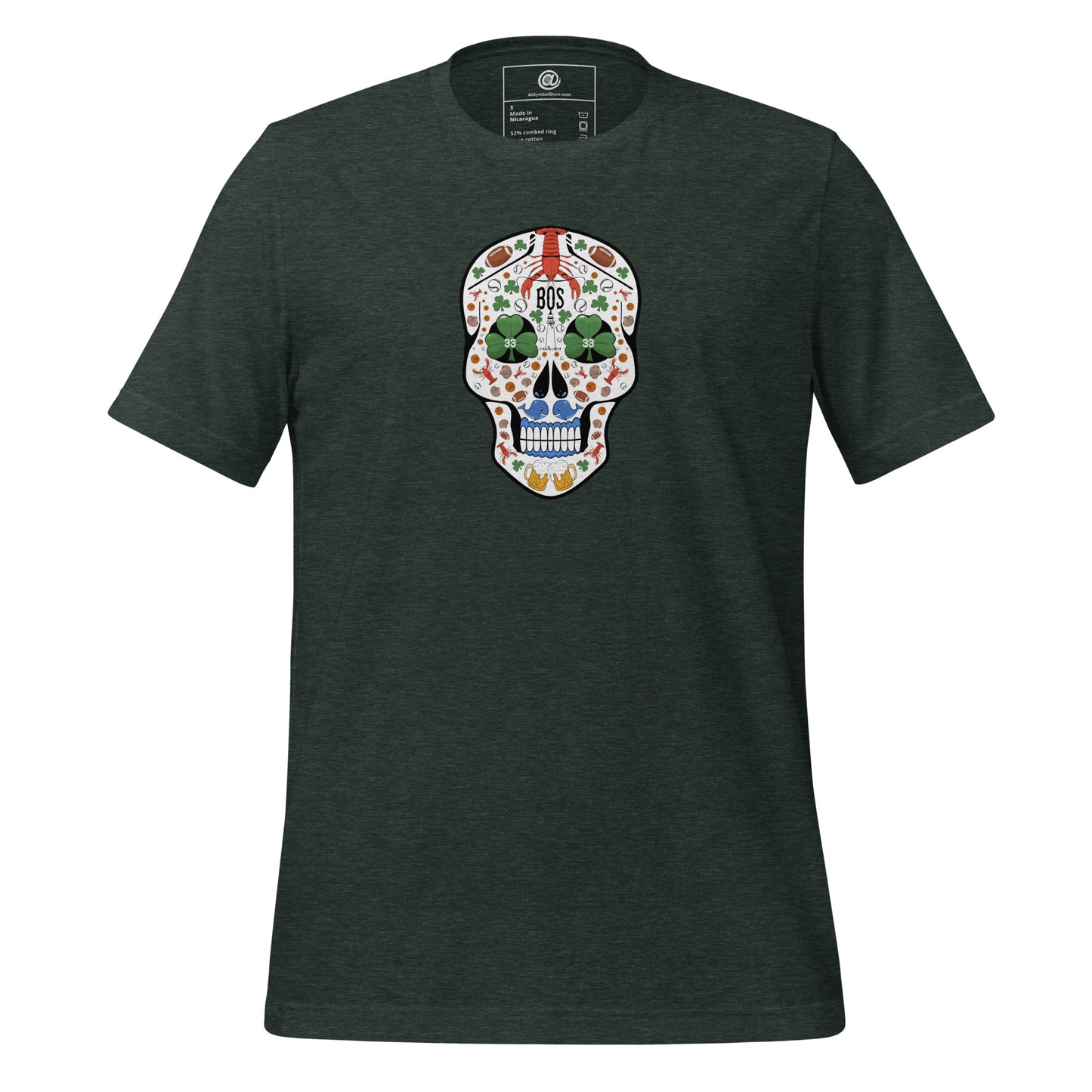 AtSymbolStore Boston Skull T-Shirt (unisex)