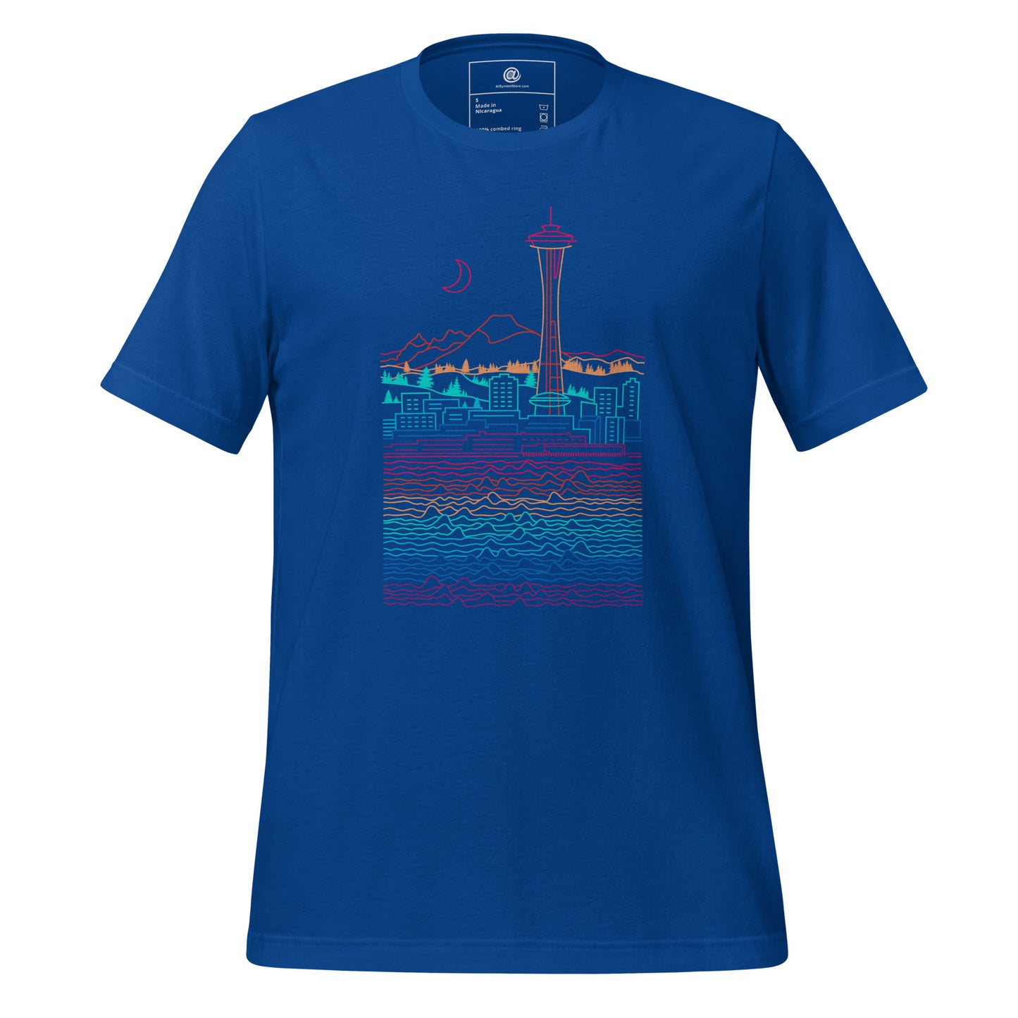 AtSymbolStore Color-Bomb Seattle Line Design Short Sleeve T-Shirt (unisex)