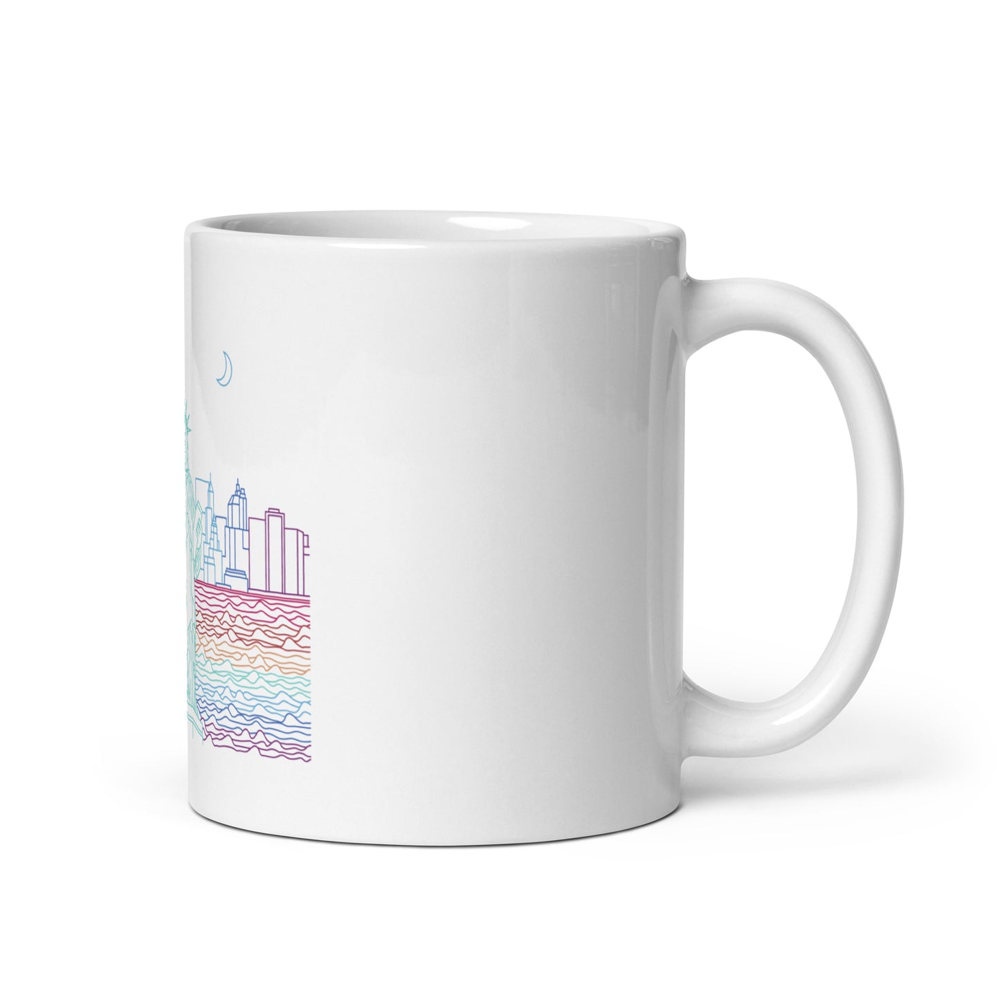 White NYNY Color-Bomb Line Design Mug