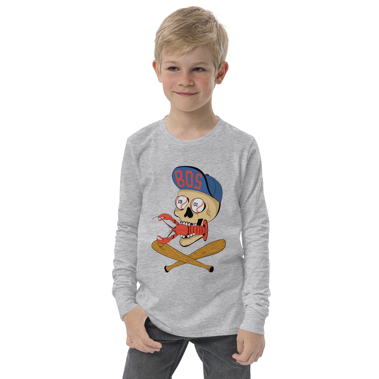 Youth AtSymbolStore BoSox & Bats Long Sleeve T-Shirt (unisex)