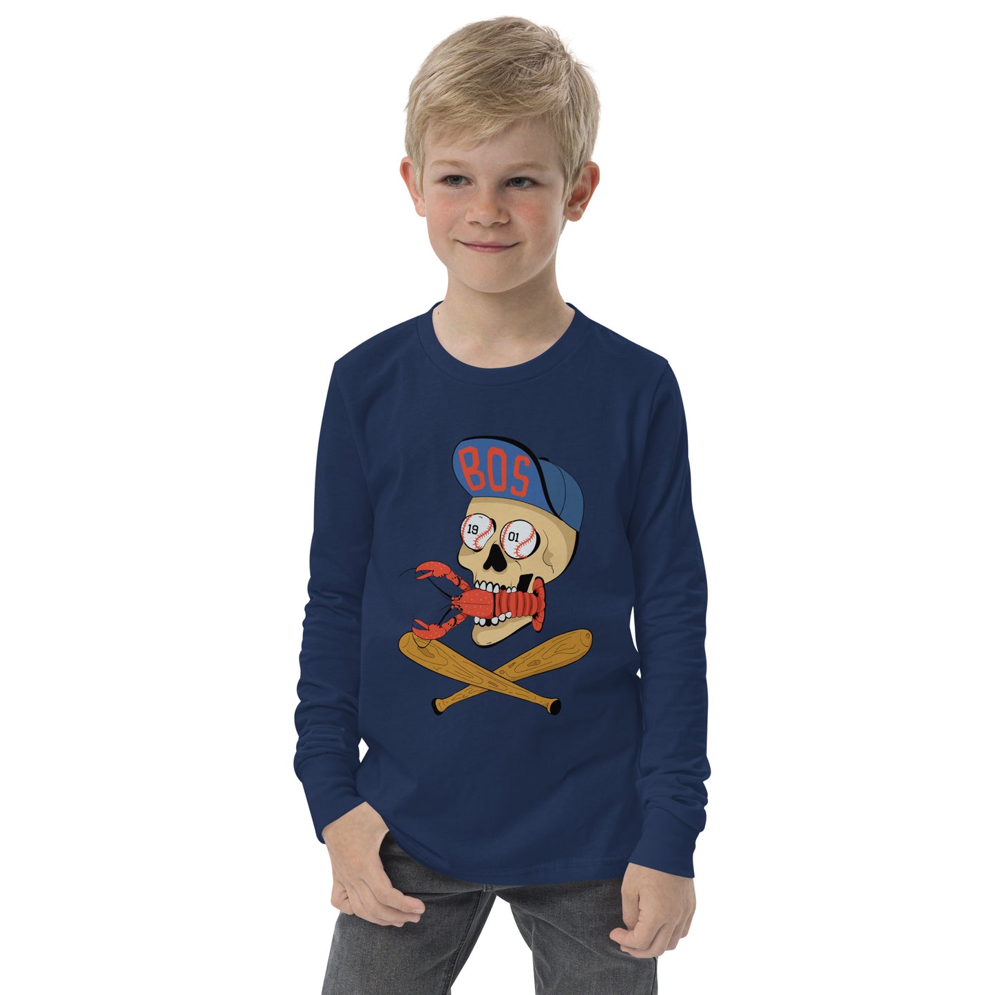 Youth AtSymbolStore BoSox & Bats Long Sleeve T-Shirt (unisex)