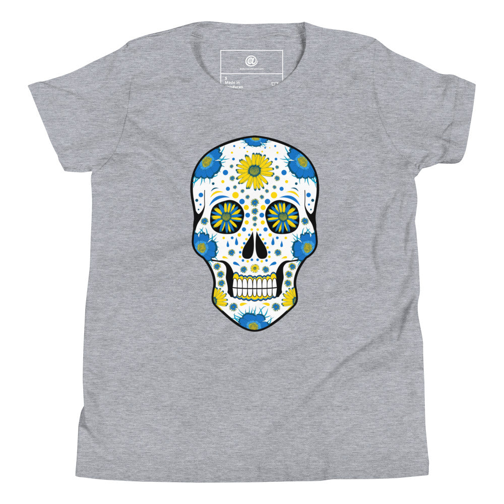 Youth AtSymbolStore Sunflower Skull T-Shirt (unisex)