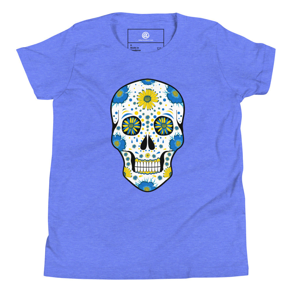 Youth AtSymbolStore Sunflower Skull T-Shirt (unisex)