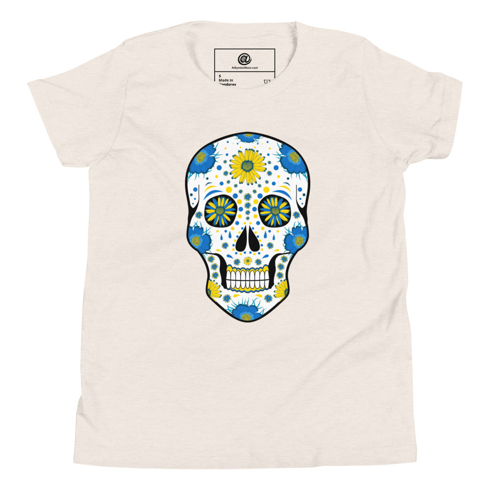 Youth AtSymbolStore Sunflower Skull T-Shirt (unisex)