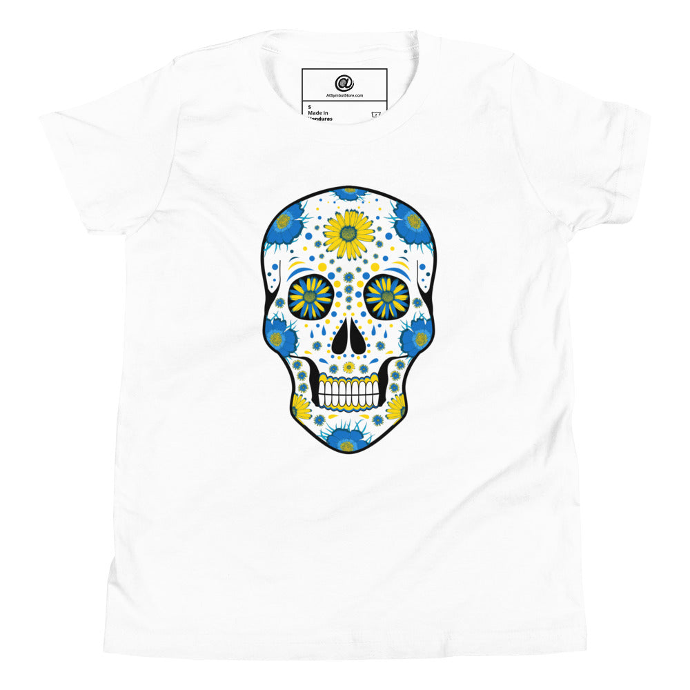 Youth AtSymbolStore Sunflower Skull T-Shirt (unisex)